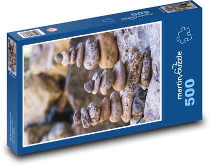Stones - pyramid, meditation - Puzzle of 500 pieces, size 46x30 cm 
