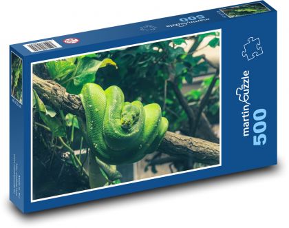 Eine Python an einem Baum - ein Tier, eine Schlange - Puzzle - 500 Teile