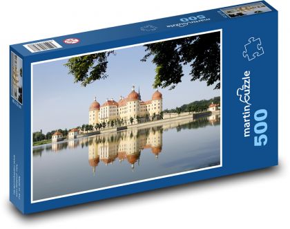 Zamek Moritzburg - bajkowy zamek, Saksonia - Puzzle 500 elementów, rozmiar 46x30 cm