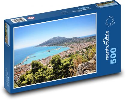 Zakynthos - prístav, ostrov - Puzzle 500 dielikov, rozmer 46x30 cm 