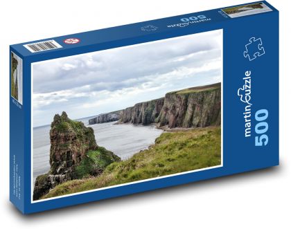 Skotsko - pobřeží, útesy - Puzzle 500 dílků, rozměr 46x30 cm