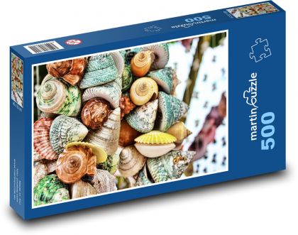 Shells - shellfish, sea - Puzzle of 500 pieces, size 46x30 cm 