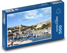 Port - łodzie, zatoka Puzzle 500 elementów - 46x30 cm