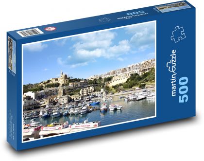 Přístav - lodě, záliv - puzzle 500 dílků