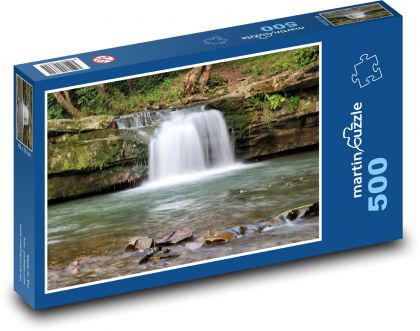 Waterfall - water, river - Puzzle of 500 pieces, size 46x30 cm 
