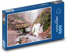 Příroda - řeka, most Puzzle 500 - 46x30 cm