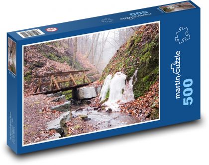 Príroda - rieka, most - Puzzle 500 dielikov, rozmer 46x30 cm 