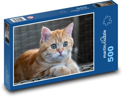 Cat - meal, animal - Puzzle of 500 pieces, size 46x30 cm 