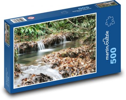 Wodospad - rzeka, przyroda - Puzzle 500 elementów, rozmiar 46x30 cm