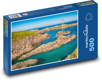 Útes - pláž, moře - puzzle 500 dílků