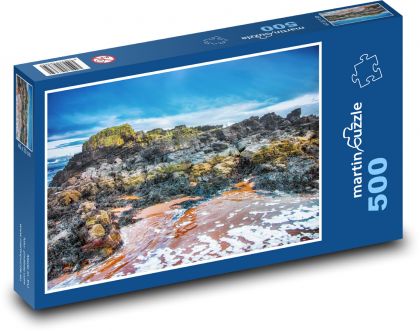 Skála - moře, kámen - Puzzle 500 dílků, rozměr 46x30 cm