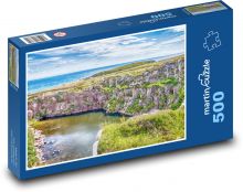 Pláž - útes, příroda Puzzle 500 dílků - 46 x 30 cm