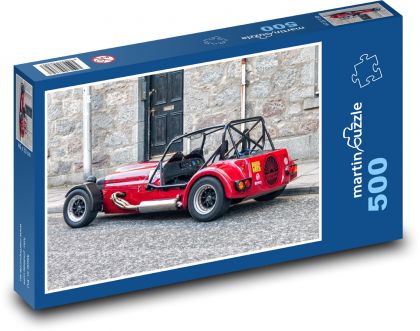 Červené auto - vozidlo, automobil - Puzzle 500 dílků, rozměr 46x30 cm