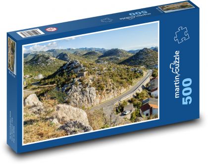 Croatia - rocks, roads - Puzzle of 500 pieces, size 46x30 cm 