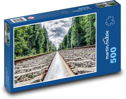 Railway track - rails, railways - Puzzle of 500 pieces, size 46x30 cm 