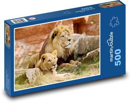 Lev - levica, zviera - Puzzle 500 dielikov, rozmer 46x30 cm 