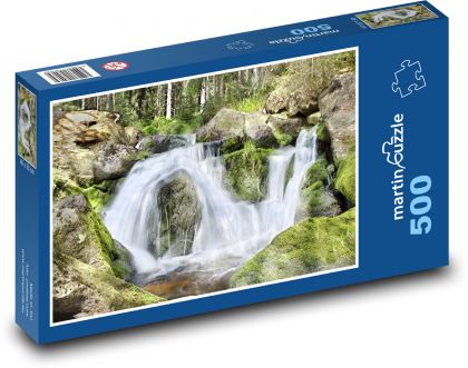 Vodopád - krajina, řeka - Puzzle 500 dílků, rozměr 46x30 cm