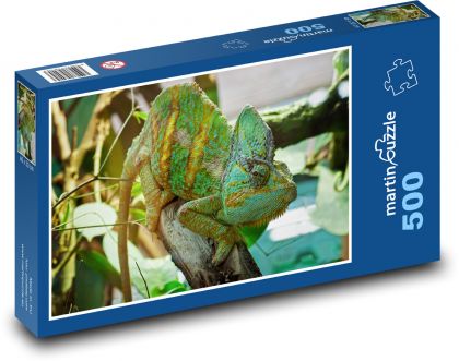 Kameleon - jaszczurka, gad - Puzzle 500 elementów, rozmiar 46x30 cm