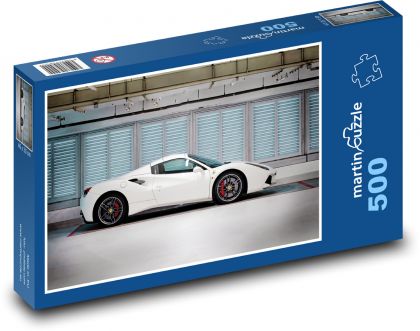 Ferrari - sportovní auto, motor - Puzzle 500 dílků, rozměr 46x30 cm