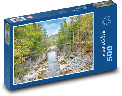 Řeka - podzim, les - Puzzle 500 dílků, rozměr 46x30 cm