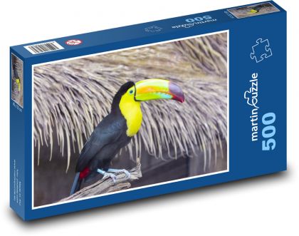 Tukan - pták, zvíře - Puzzle 500 dílků, rozměr 46x30 cm