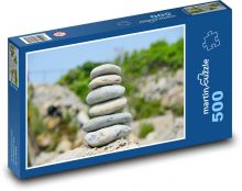 Kopiec kamieni - przyroda, skała Puzzle 500 elementów - 46x30 cm