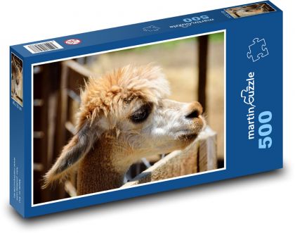 Alpaka - zwierzę, zoo - Puzzle 500 elementów, rozmiar 46x30 cm