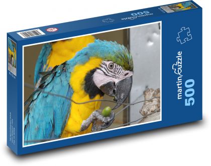 Papoušek - ara, pták - Puzzle 500 dílků, rozměr 46x30 cm