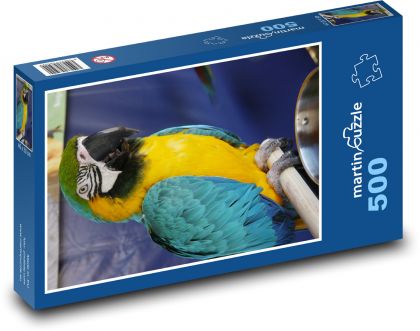 Papoušek - pták, zvíře - Puzzle 500 dílků, rozměr 46x30 cm