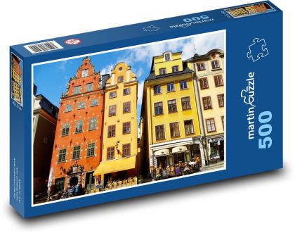 Stockholm - Švédsko, domy - Puzzle 500 dílků, rozměr 46x30 cm