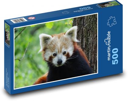 Panda červená - zvíře, zoo - Puzzle 500 dílků, rozměr 46x30 cm
