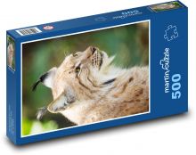 Rys - divá mačka, cicavec Puzzle 500 dielikov - 46 x 30 cm 