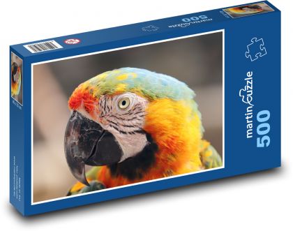 Papagáj - vták, zviera - Puzzle 500 dielikov, rozmer 46x30 cm 