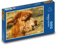Alpaka - hlava, zvíře Puzzle 500 dílků - 46 x 30 cm