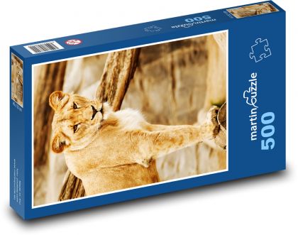 Lioness - beast, predator - Puzzle of 500 pieces, size 46x30 cm 