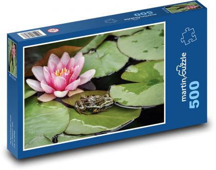 Žaba - lekno, voda - Puzzle 500 dielikov, rozmer 46x30 cm 