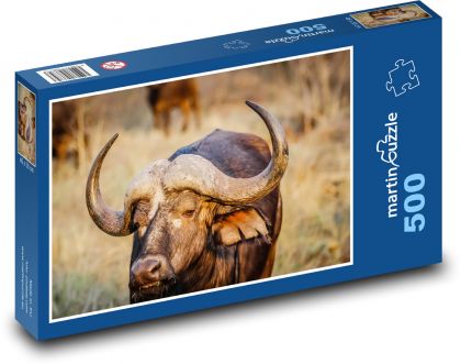 Africký byvol - zviera, cicavec - Puzzle 500 dielikov, rozmer 46x30 cm 
