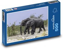 Elephants - animals, safaris Puzzle of 500 pieces - 46 x 30 cm