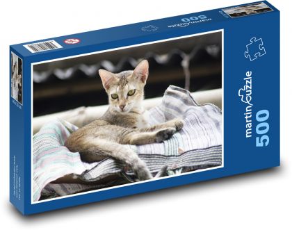 Mačka - mačiatko, domáce zviera - Puzzle 500 dielikov, rozmer 46x30 cm 