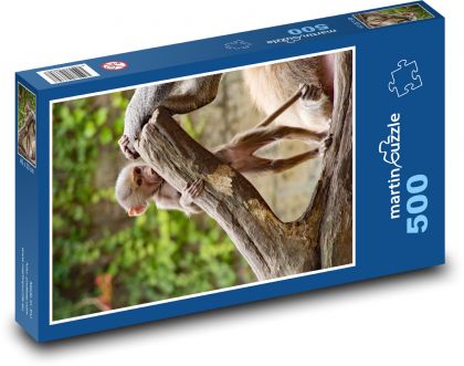 Monkey - zoo, chick - Puzzle of 500 pieces, size 46x30 cm 