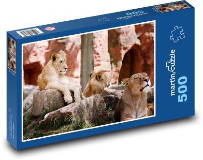 Lvice - savci, šelmy - Puzzle 500 dílků, rozměr 46x30 cm