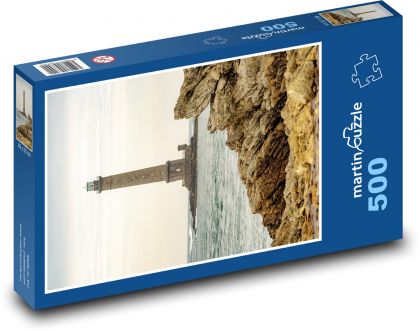 Maják - ostrov, moře - Puzzle 500 dílků, rozměr 46x30 cm