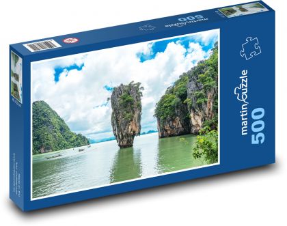 Vápencový útes - moře, krajina - puzzle 500 dílků