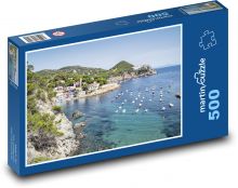 Pláž - moře, přístav  Puzzle 500 dílků - 46 x 30 cm