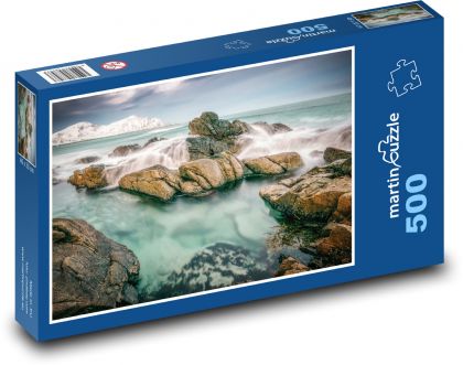 Lofoty - skaly, oceán - Puzzle 500 dielikov, rozmer 46x30 cm 