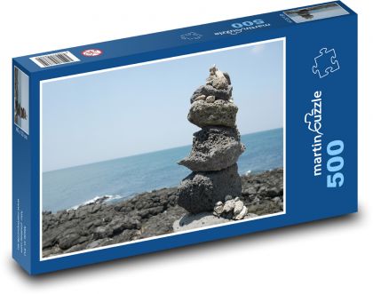 Ostrov Jeju - Korea, moře - Puzzle 500 dílků, rozměr 46x30 cm