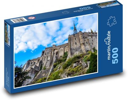 Mont Saint Michel - Francúzsko, kostol - Puzzle 500 dielikov, rozmer 46x30 cm 