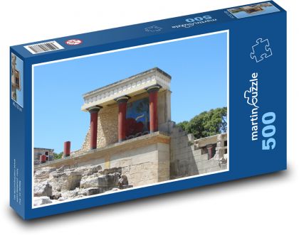Knossos Palace - Crete Island, fresco - Puzzle of 500 pieces, size 46x30 cm 