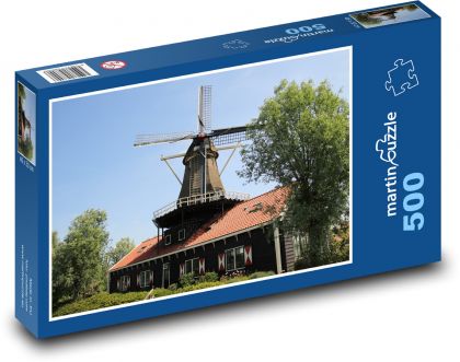 Mlýn - Nizozemsko, Holandsko  - Puzzle 500 dílků, rozměr 46x30 cm