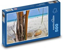 Maledivy - pláž, palmy Puzzle 500 - 46x30 cm